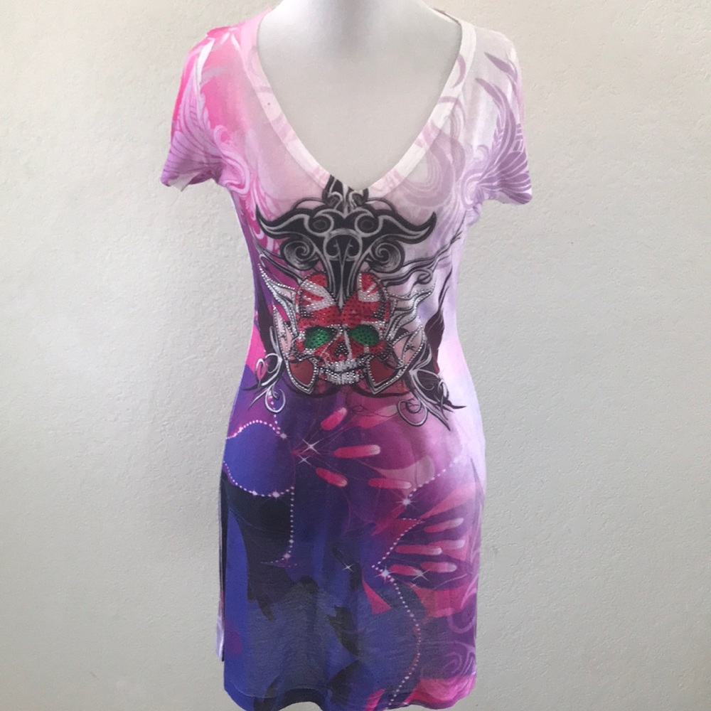 Belinda Crocker Sublimination Cover Up Dress Large